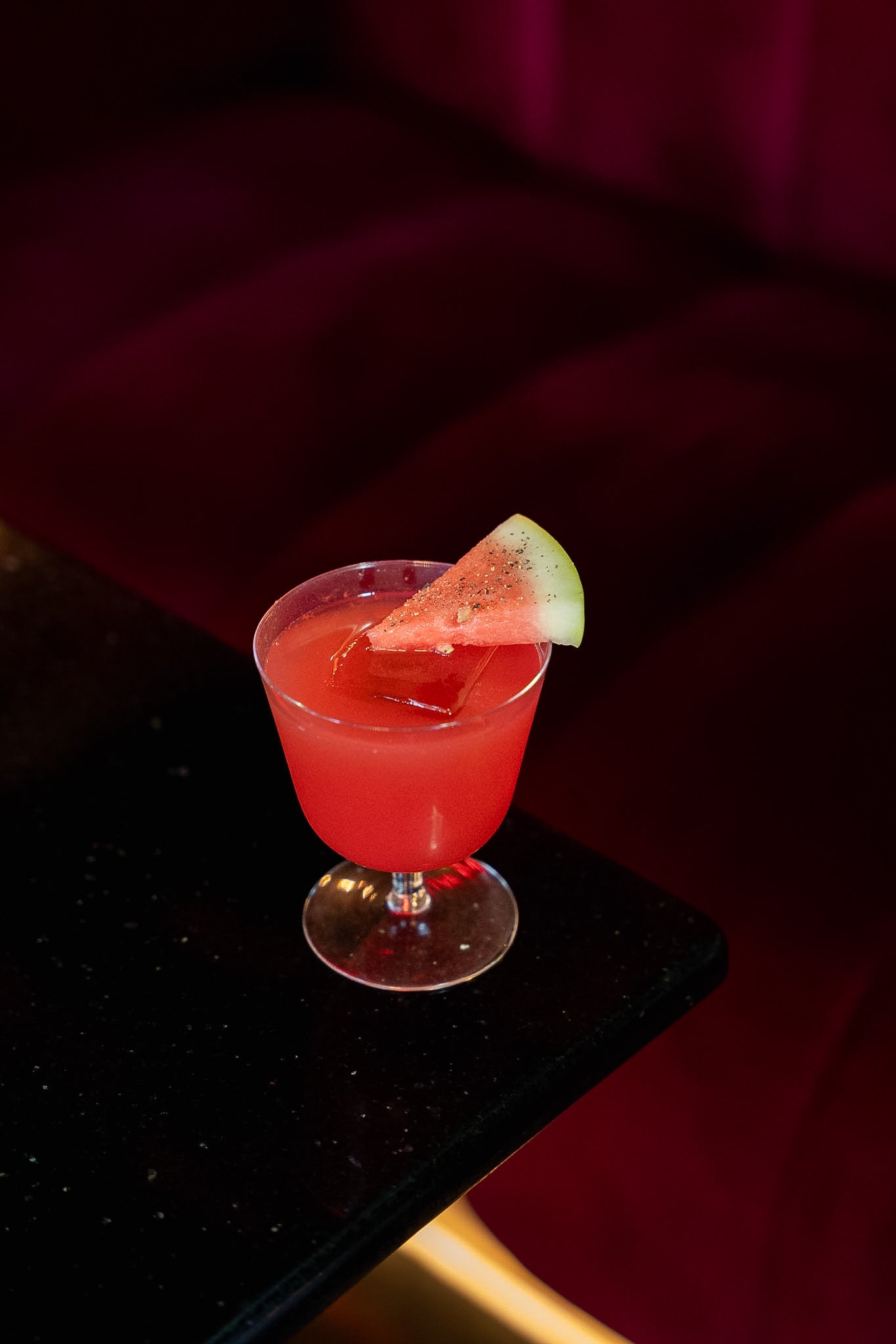 Watermelon cocktail served at Ozzy Hookah Lounge